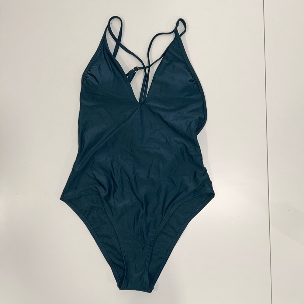 NWT Xhilaration midnight blue swim one piece bathing swim suit